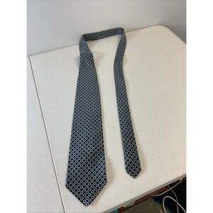 Vintage VALENTINO Cravatte Mens Tie Navy with Dots 100% Silk, Made In Italy EUC!